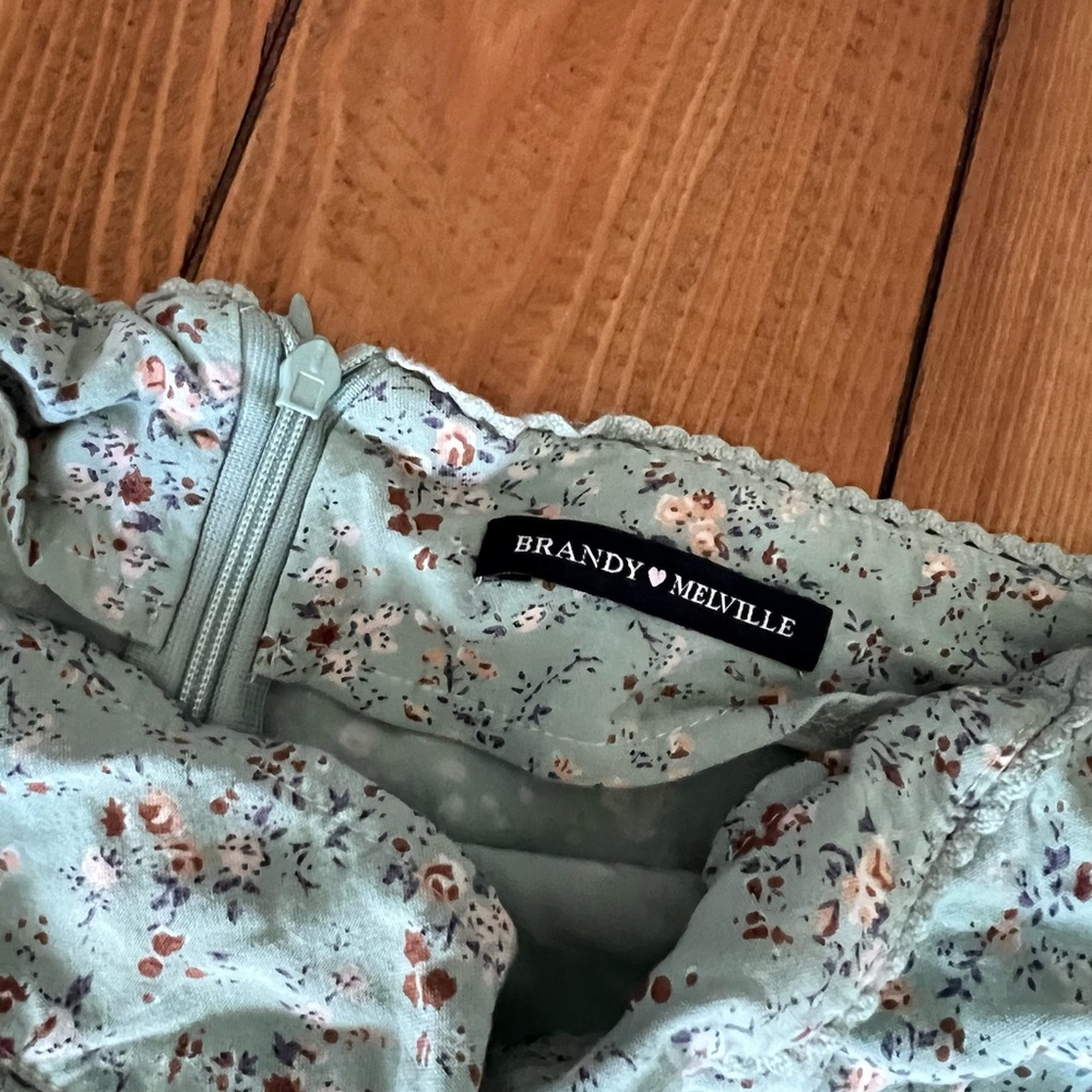 Brandy Melville Sage Floral Midi Skirt